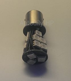 Led žárovka 12V 18 led BAU15S oranžová
